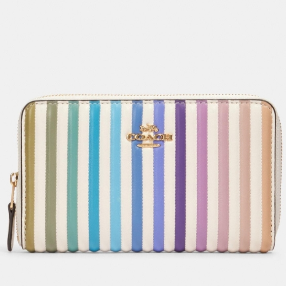 Coach Medium Zip Around Wallet w/ Ombre Quilting - Picture 7 of 7